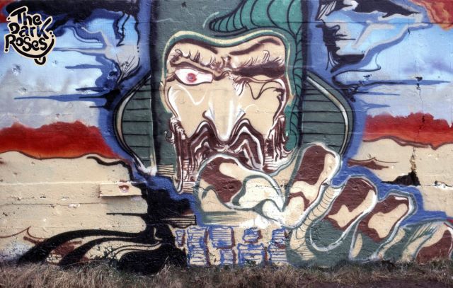 Detail: Evil and Goodness ... The Hobbits... by DoggieDoe - The Dark Roses - Ryparken, Copenhagen, Denmark 1988